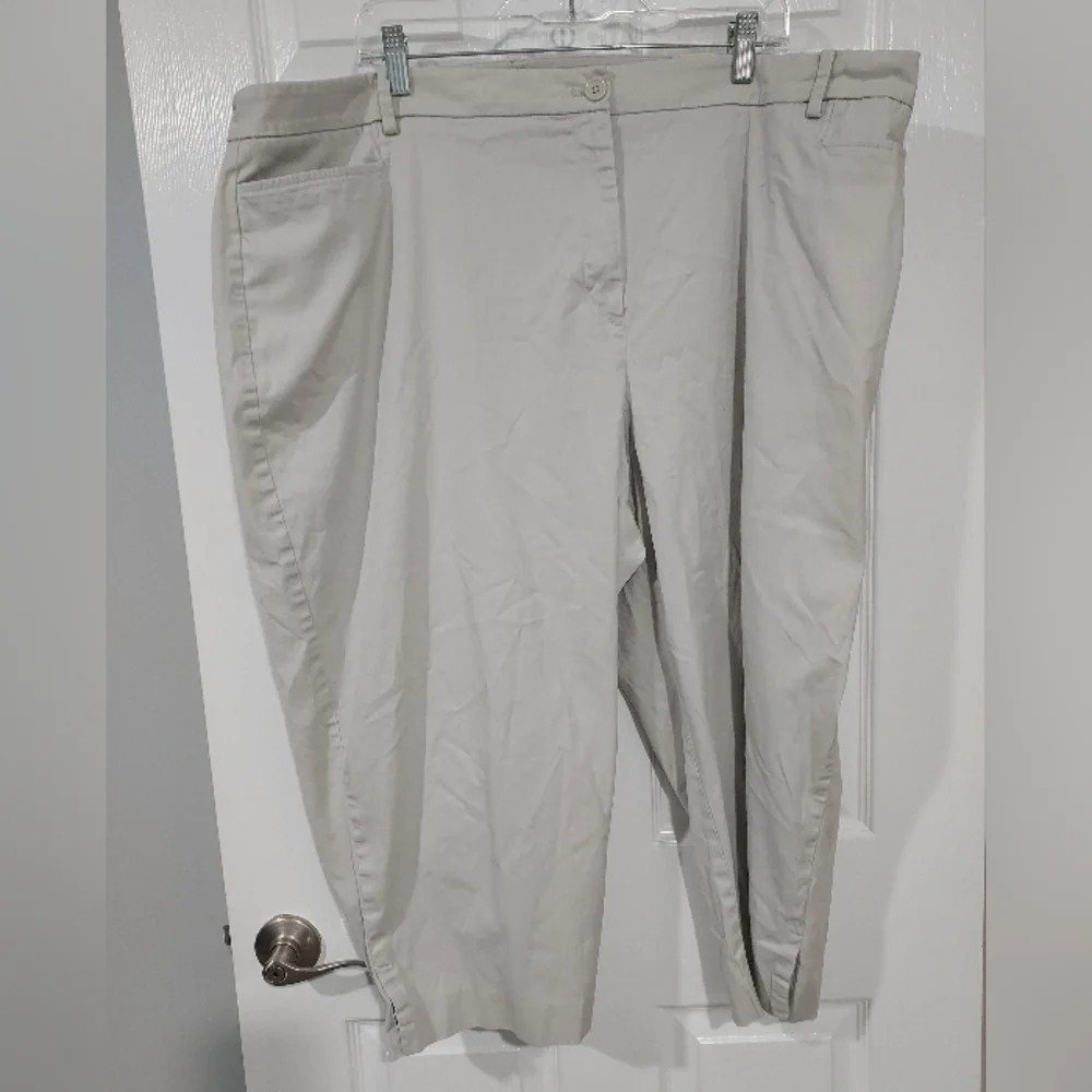 Talbots Light Khaki Perfect Skimmer Curvy Pants in Size 24 W (Wide)